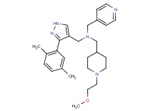 1-[3-(2,5-dimethylphenyl)-1H-pyrazol-4-yl]-N-{[1-(2-methoxyethyl)-4-piperidinyl]methyl}-N-(4-pyridinylmethyl)methanamine