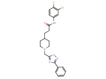 N-(3-chloro-4-fluorophenyl)-3-{1-[(3-phenyl-1,2,4-oxadiazol-5-yl)methyl]-4-piperidinyl}propanamide