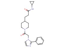 N-cyclopropyl-3-{1-[(2-phenyl-1H-imidazol-1-yl)acetyl]-4-piperidinyl}propanamide