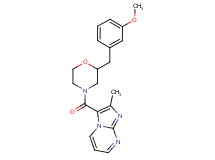 3-{[2-(3-methoxybenzyl)-4-morpholinyl]carbonyl}-2-methylimidazo[1,2-a]pyrimidine