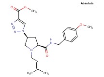 methyl 1-[(3S,5S)-5-{[(4-methoxybenzyl)amino]carbonyl}-1-(3-methyl-2-buten-1-yl)-3-pyrrolidinyl]-1H-1,2,3-triazole-4-carboxylate