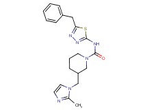 N-(5-benzyl-1,3,4-thiadiazol-2-yl)-3-[(2-methyl-1H-imidazol-1-yl)methyl]piperidine-1-carboxamide