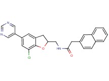 N-{[7-chloro-5-(5-pyrimidinyl)-2,3-dihydro-1-benzofuran-2-yl]methyl}-2-(2-naphthyl)acetamide