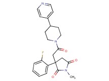 3-(2-fluorophenyl)-1-methyl-3-{2-oxo-2-[4-(4-pyridinyl)-1-piperidinyl]ethyl}-2,5-pyrrolidinedione