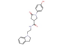N-[2-(2,3-dihydro-1H-indol-1-yl)ethyl]-1-(4-hydroxyphenyl)-5-oxopyrrolidine-3-carboxamide