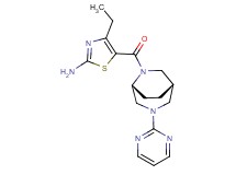 4-ethyl-5-{[(1S*,5R*)-3-(2-pyrimidinyl)-3,6-diazabicyclo[3.2.2]non-6-yl]carbonyl}-1,3-thiazol-2-amine