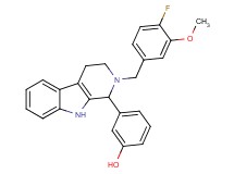 3-[2-(4-fluoro-3-methoxybenzyl)-2,3,4,9-tetrahydro-1H-beta-carbolin-1-yl]phenol