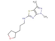1,3-dimethyl-N-[3-(tetrahydrofuran-3-yl)propyl]-1H-pyrazolo[3,4-d][1,3]thiazol-5-amine