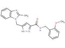 N-(2-methoxybenzyl)-5-[(2-methyl-1H-benzimidazol-1-yl)methyl]-1H-pyrazole-3-carboxamide
