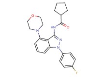 N-[1-(4-fluorophenyl)-4-morpholin-4-yl-1H-indazol-3-yl]cyclopentanecarboxamide