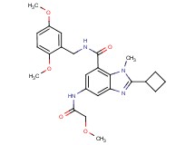 2-cyclobutyl-N-(2,5-dimethoxybenzyl)-5-[(methoxyacetyl)amino]-1-methyl-1H-benzimidazole-7-carboxamide