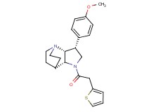 (3R*,3aR*,7aR*)-3-(4-methoxyphenyl)-1-(2-thienylacetyl)octahydro-4,7-ethanopyrrolo[3,2-b]pyridine