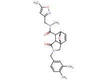 (3aR*,6S*)-2-(3,4-dimethylbenzyl)-N-methyl-N-[(5-methylisoxazol-3-yl)methyl]-1-oxo-1,2,3,6,7,7a-hexahydro-3a,6-epoxyisoindole-7-carboxamide