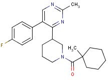 5-(4-fluorophenyl)-2-methyl-4-{1-[(1-methylcyclohexyl)carbonyl]-3-piperidinyl}pyrimidine
