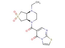 6-{[(4aS*,7aR*)-4-ethyl-6,6-dioxidohexahydrothieno[3,4-b]pyrazin-1(2H)-yl]carbonyl}-5H-[1,3]thiazolo[3,2-a]pyrimidin-5-one