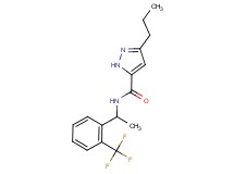 3-propyl-N-{1-[2-(trifluoromethyl)phenyl]ethyl}-1H-pyrazole-5-carboxamide
