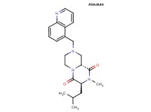 (3S,9aR)-3-isobutyl-2-methyl-8-(5-quinolinylmethyl)tetrahydro-2H-pyrazino[1,2-a]pyrazine-1,4(3H,6H)-dione