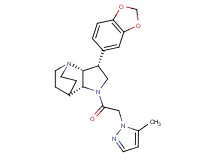(3R*,3aR*,7aR*)-3-(1,3-benzodioxol-5-yl)-1-[(5-methyl-1H-pyrazol-1-yl)acetyl]octahydro-4,7-ethanopyrrolo[3,2-b]pyridine