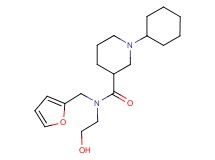 1-cyclohexyl-N-(2-furylmethyl)-N-(2-hydroxyethyl)piperidine-3-carboxamide