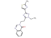 3-{2-[1-ethyl-3-(2-methyl-1,3-thiazol-4-yl)-1H-1,2,4-triazol-5-yl]ethyl}quinazolin-4(3H)-one