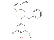 2-chloro-6-methoxy-4-{[[(3-methyl-2-thienyl)methyl](pyridin-2-ylmethyl)amino]methyl}phenol