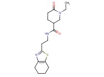 1-ethyl-6-oxo-N-[2-(4,5,6,7-tetrahydro-1,3-benzothiazol-2-yl)ethyl]-3-piperidinecarboxamide