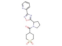 2-(5-{1-[(1,1-dioxidotetrahydro-2H-thiopyran-4-yl)carbonyl]-2-pyrrolidinyl}-1,2,4-oxadiazol-3-yl)pyridine
