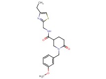 N-[(4-ethyl-1,3-thiazol-2-yl)methyl]-1-(3-methoxybenzyl)-6-oxo-3-piperidinecarboxamide