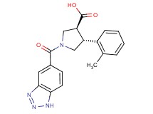(3S*,4R*)-1-(1H-1,2,3-benzotriazol-5-ylcarbonyl)-4-(2-methylphenyl)pyrrolidine-3-carboxylic acid