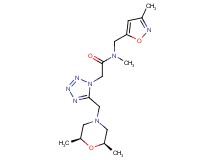 2-(5-{[(2R*,6S*)-2,6-dimethylmorpholin-4-yl]methyl}-1H-tetrazol-1-yl)-N-methyl-N-[(3-methylisoxazol-5-yl)methyl]acetamide