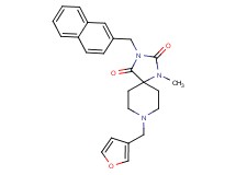 8-(3-furylmethyl)-1-methyl-3-(2-naphthylmethyl)-1,3,8-triazaspiro[4.5]decane-2,4-dione
