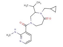 4-(cyclopropylmethyl)-3-isopropyl-1-{[2-(methylamino)-3-pyridinyl]carbonyl}-1,4-diazepan-5-one
