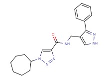 1-cycloheptyl-N-[(3-phenyl-1H-pyrazol-4-yl)methyl]-1H-1,2,3-triazole-4-carboxamide