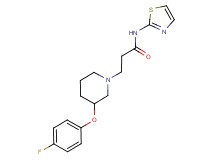 3-[3-(4-fluorophenoxy)piperidin-1-yl]-N-1,3-thiazol-2-ylpropanamide