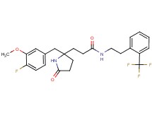 3-[2-(4-fluoro-3-methoxybenzyl)-5-oxo-2-pyrrolidinyl]-N-{2-[2-(trifluoromethyl)phenyl]ethyl}propanamide