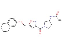 N-[1-({5-[(5,6,7,8-tetrahydronaphthalen-2-yloxy)methyl]isoxazol-3-yl}carbonyl)pyrrolidin-3-yl]acetamide