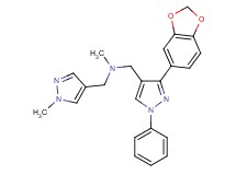 1-[3-(1,3-benzodioxol-5-yl)-1-phenyl-1H-pyrazol-4-yl]-N-methyl-N-[(1-methyl-1H-pyrazol-4-yl)methyl]methanamine