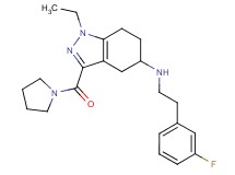 1-ethyl-N-[2-(3-fluorophenyl)ethyl]-3-(1-pyrrolidinylcarbonyl)-4,5,6,7-tetrahydro-1H-indazol-5-amine