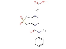 3-[(4aR*,7aS*)-4-{[methyl(phenyl)amino]carbonyl}-6,6-dioxidohexahydrothieno[3,4-b]pyrazin-1(2H)-yl]propanoic acid