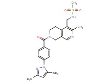 N-({7-[4-(3,5-dimethyl-1H-pyrazol-1-yl)benzoyl]-3-methyl-5,6,7,8-tetrahydro-2,7-naphthyridin-4-yl}methyl)methanesulfonamide