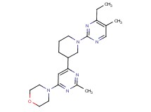 4-{6-[1-(4-ethyl-5-methyl-2-pyrimidinyl)-3-piperidinyl]-2-methyl-4-pyrimidinyl}morpholine