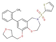 7-(2-methylphenyl)-9-(tetrahydro-3-furanylmethoxy)-4-(2-thienylsulfonyl)-2,3,4,5-tetrahydro-1,4-benzoxazepine