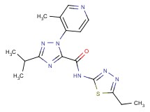 N-(5-ethyl-1,3,4-thiadiazol-2-yl)-3-isopropyl-1-(3-methylpyridin-4-yl)-1H-1,2,4-triazole-5-carboxamide