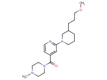 1-{2-[3-(3-methoxypropyl)-1-piperidinyl]isonicotinoyl}-4-methylpiperazine