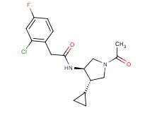 N-[(3R*,4S*)-1-acetyl-4-cyclopropylpyrrolidin-3-yl]-2-(2-chloro-4-fluorophenyl)acetamide