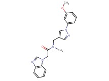 2-(1H-benzimidazol-1-yl)-N-{[1-(3-methoxyphenyl)-1H-pyrazol-4-yl]methyl}-N-methylacetamide