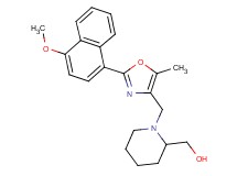 (1-{[2-(4-methoxy-1-naphthyl)-5-methyl-1,3-oxazol-4-yl]methyl}-2-piperidinyl)methanol