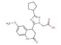 [3-cyclopentyl-5-(6-methoxy-2-oxo-1,2,3,4-tetrahydroquinolin-4-yl)-1H-1,2,4-triazol-1-yl]acetic acid
