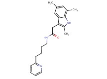 N-[4-(2-pyridinyl)butyl]-2-(2,5,7-trimethyl-1H-indol-3-yl)acetamide