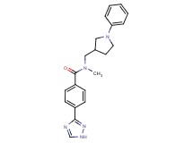 N-methyl-N-[(1-phenyl-3-pyrrolidinyl)methyl]-4-(1H-1,2,4-triazol-3-yl)benzamide